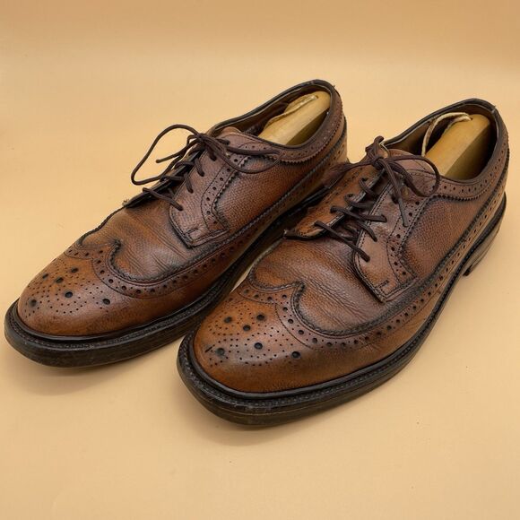 Hanover LB Sheppard Signatures Leather Wingtip Shoes Men’s 7D/B 2312 Brown Prep main image 5